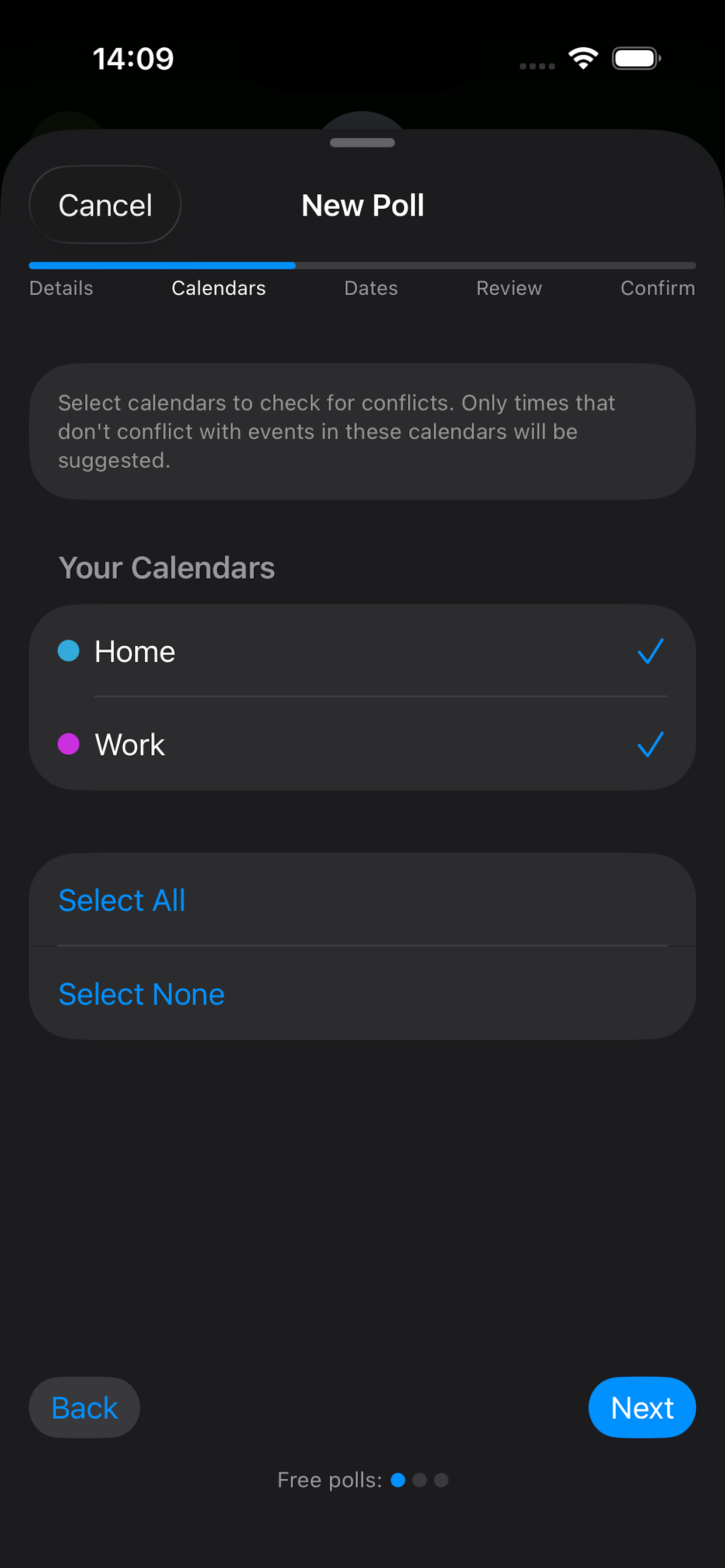 PickDatePlace date options on iPhone